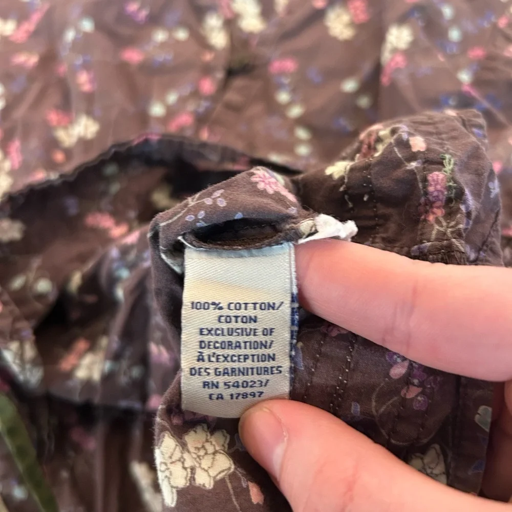 Old Navy‎ 2006 Brown Floral Boho Girls Top